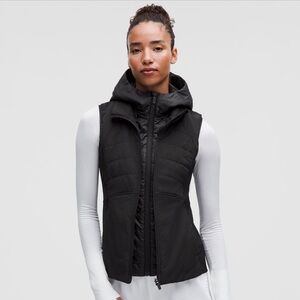 Lululemon Another Mile Vest black detachable hood size 8